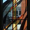 Stained and leaded window in staircase of St Agnes High School, Rooty Hill- window broken by staircase.