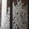 Sandblasted and engraved details of Australian plants