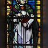 Painted, stained and leaded antique glass- St Thomas Aquinas