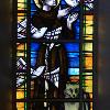 Painted, stained and leaded antique glass- St Francis of Assisi