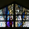 Painted, stained and leaded antique glass- The Annunciation. This window was designed to continue and complement windows already carried out in the church by Stephen Moor.