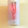 Sanctuary Lamp- bent, sandblasted and engraved glass.